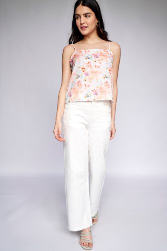 2 - White Floral Straight Top, image 2