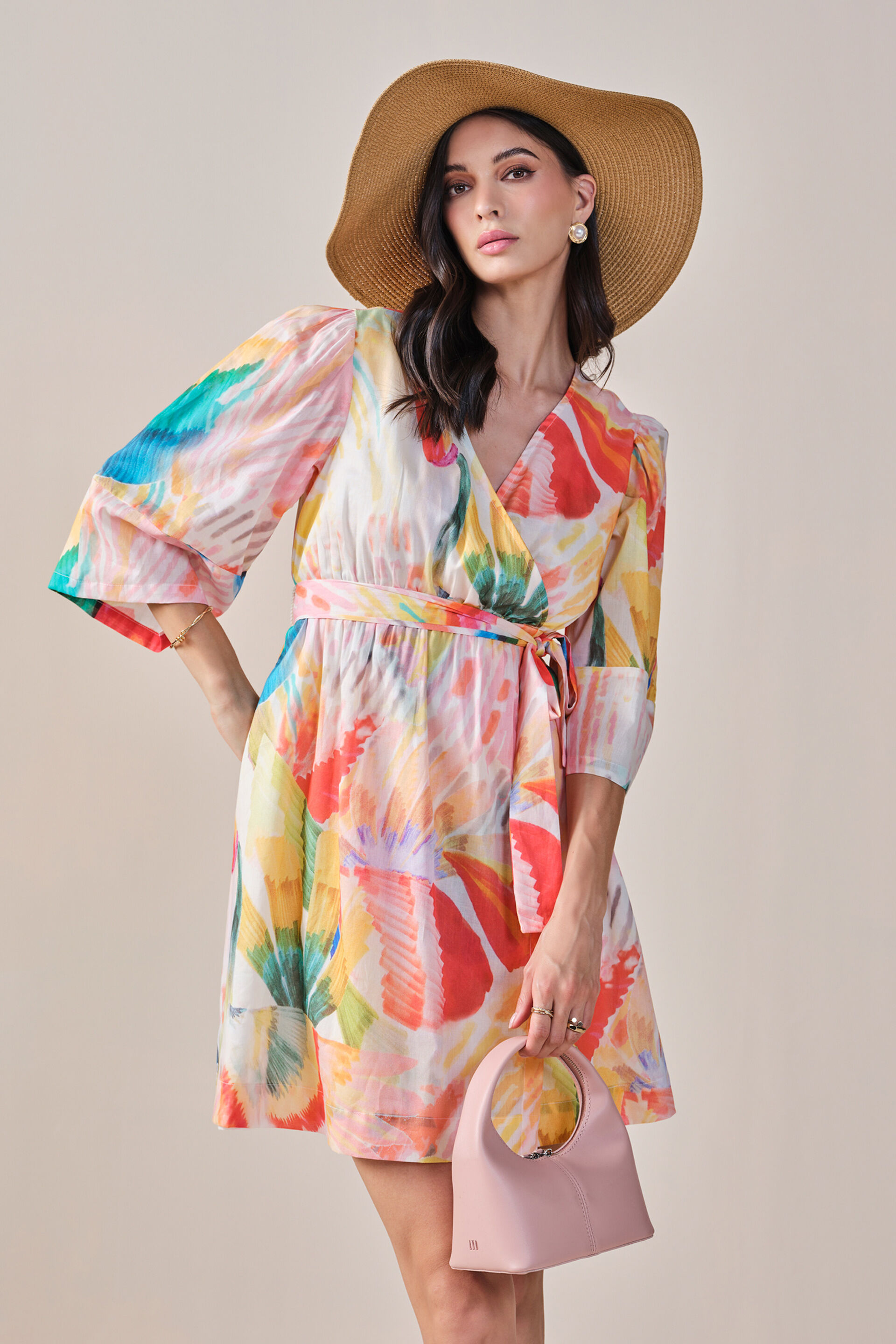 Love and Apricots Cotton Dress, Pink, image 5