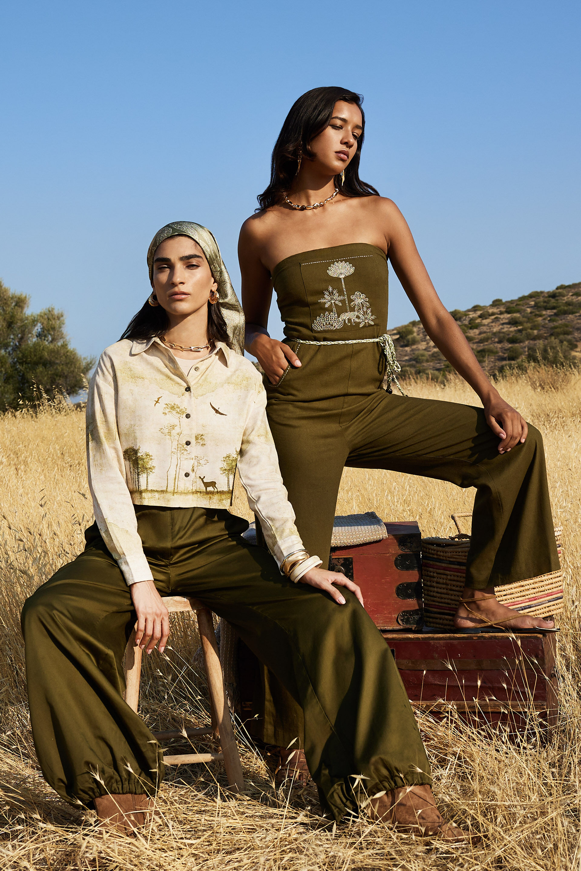 Masai Cropped Shirt, Green, image 6