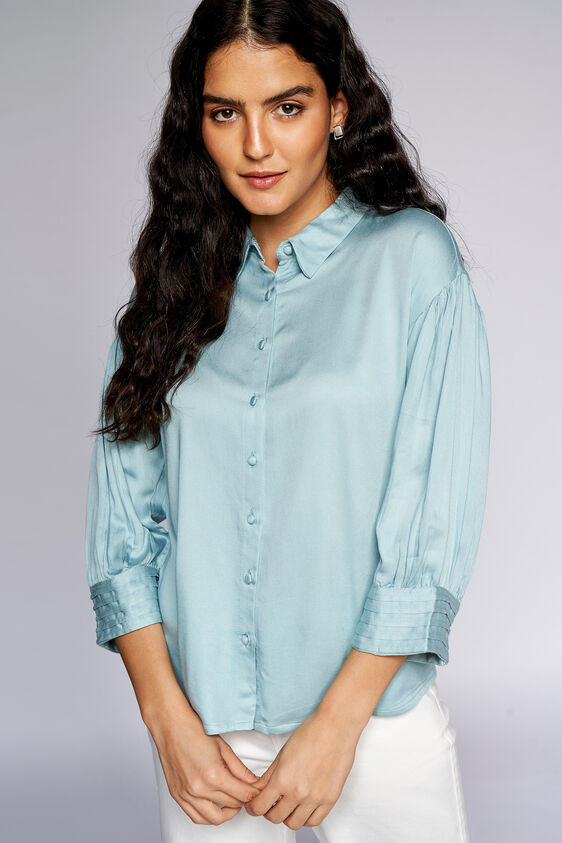 Sage Green Solid Curved Top, Sage Green, image 5