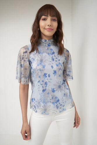 Multi Color Floral Straight Top, Multi Color, image 1