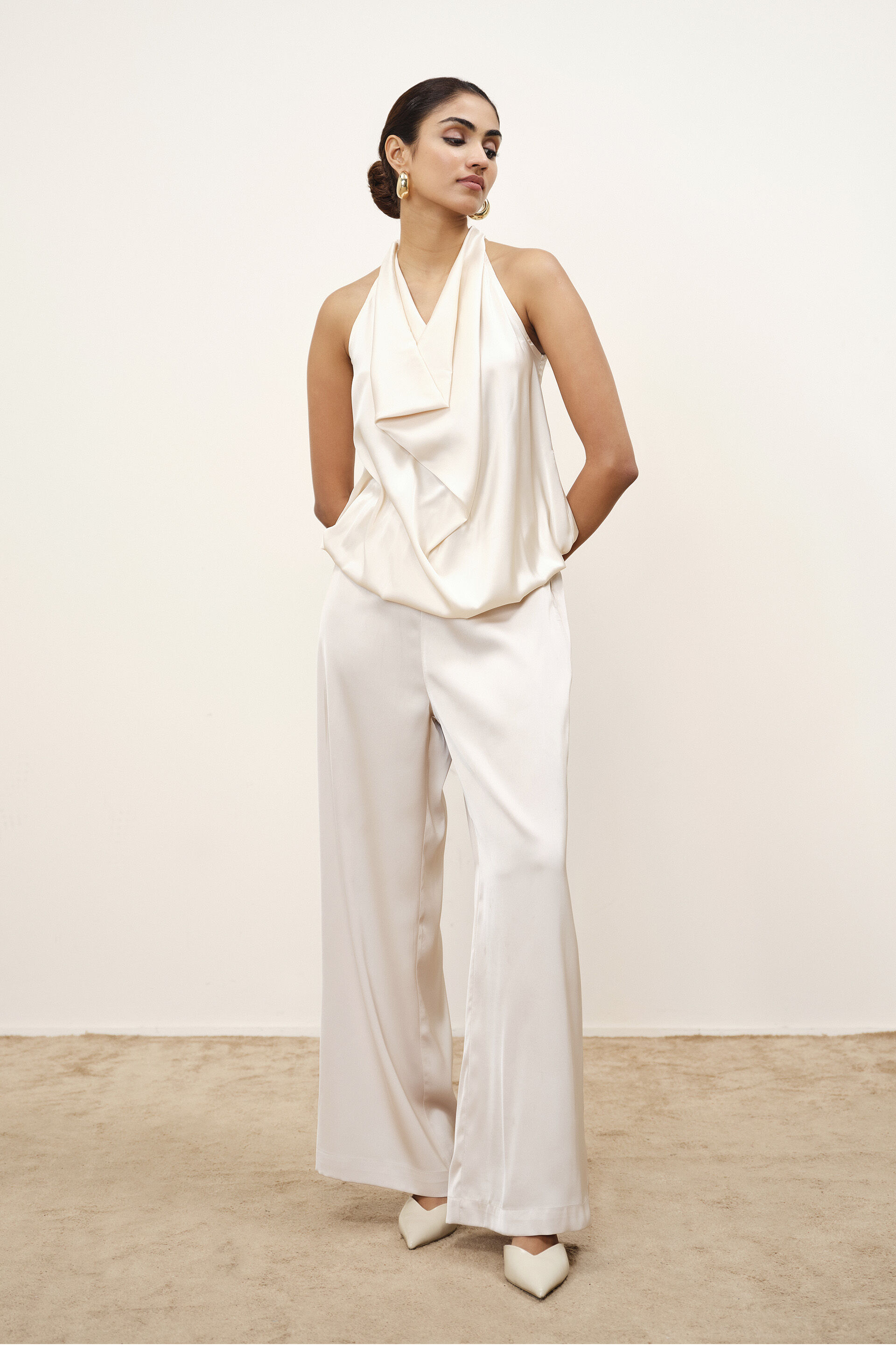 Julien Cream Top, Cream, image 3