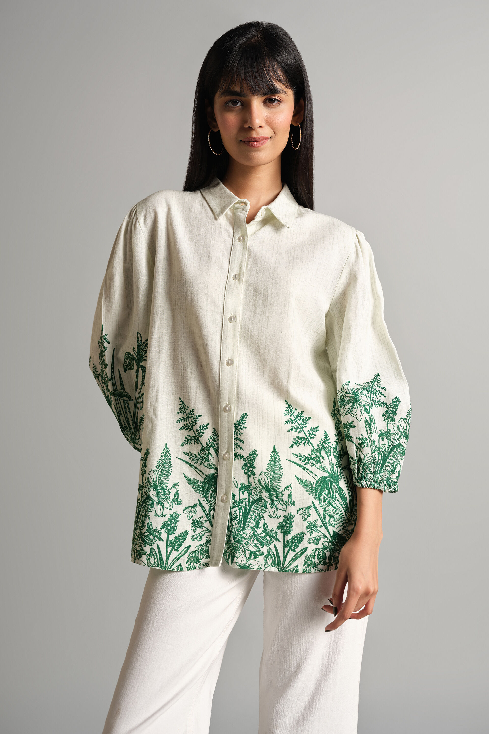 Roselyne Shirt, Cream, image 2