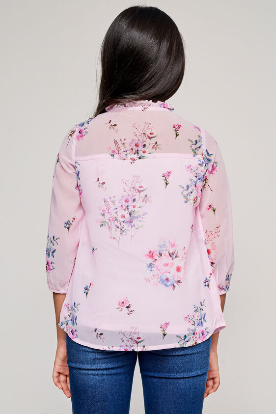 Pink And Red Floral Straight Top, Pink, image 2