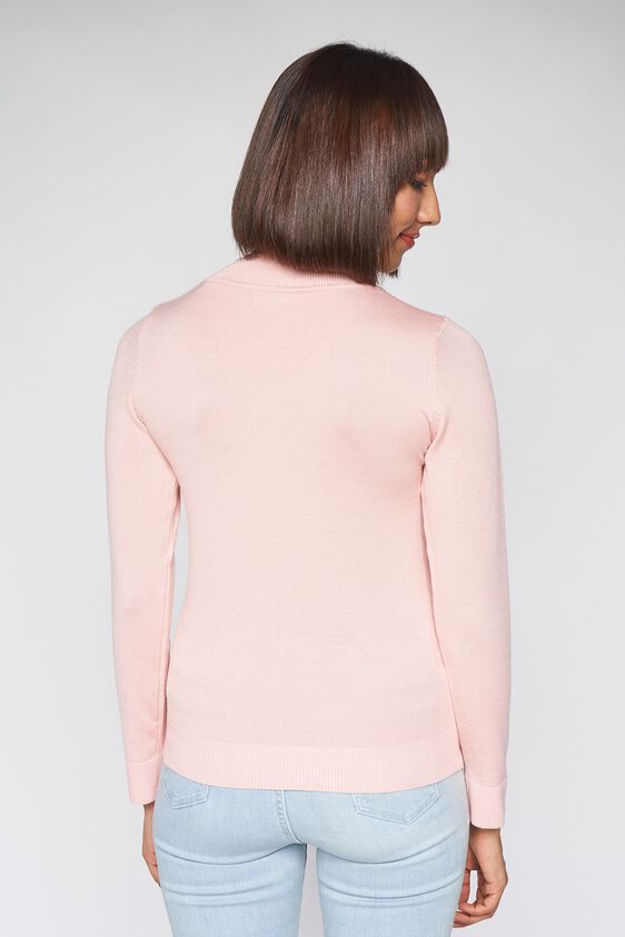 6 - Light Pink Self Design Sweater Top, image 6