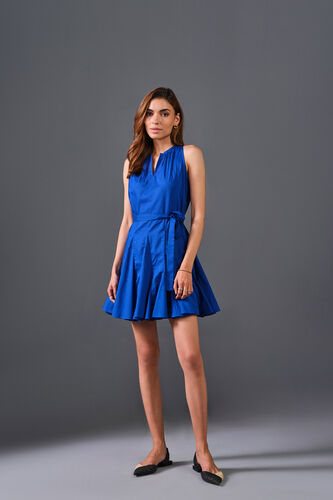 Sea’s the Day Cotton Dress, Blue, image 1