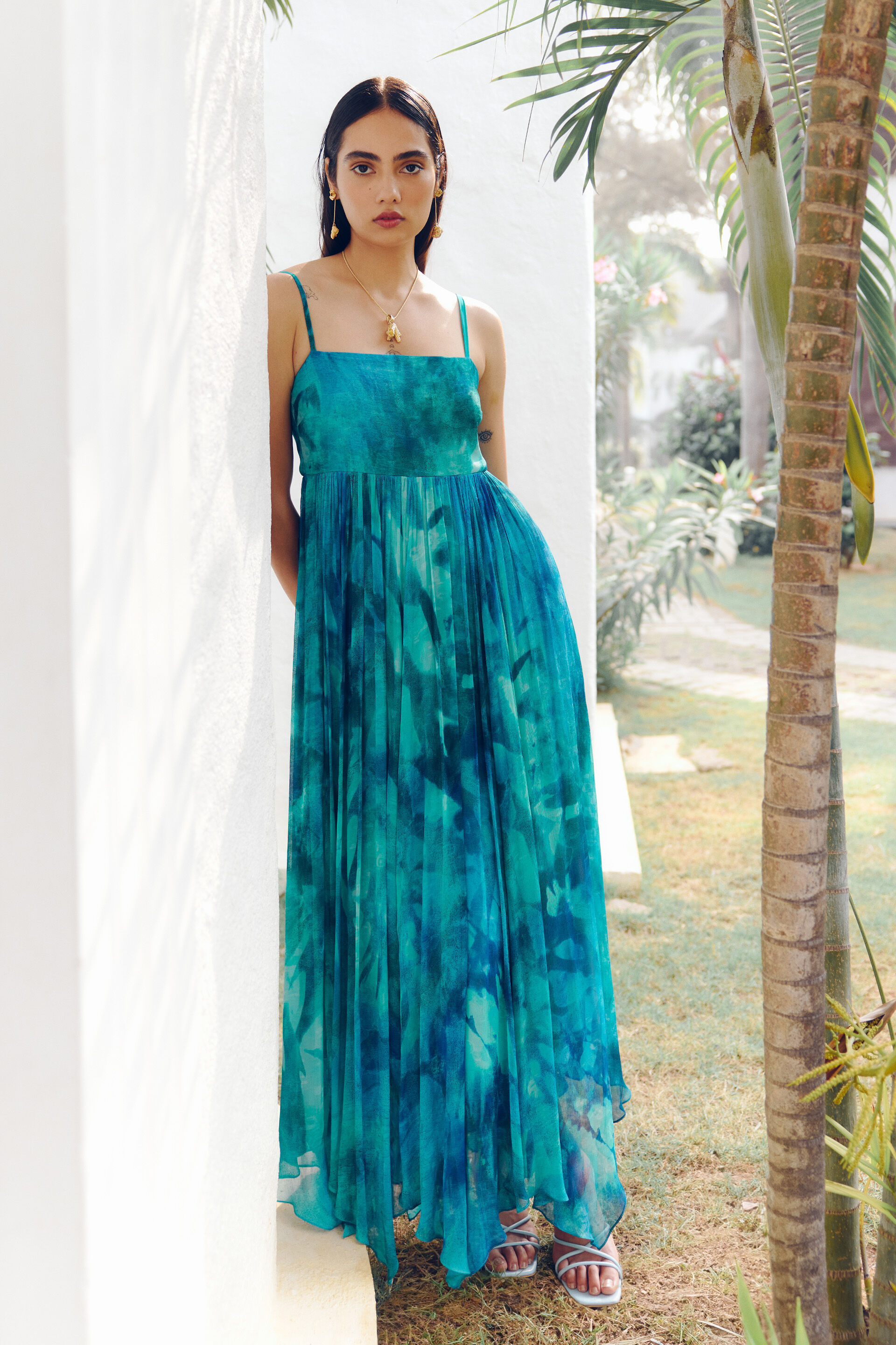 Azul Maxi Dress, Blue, image 1
