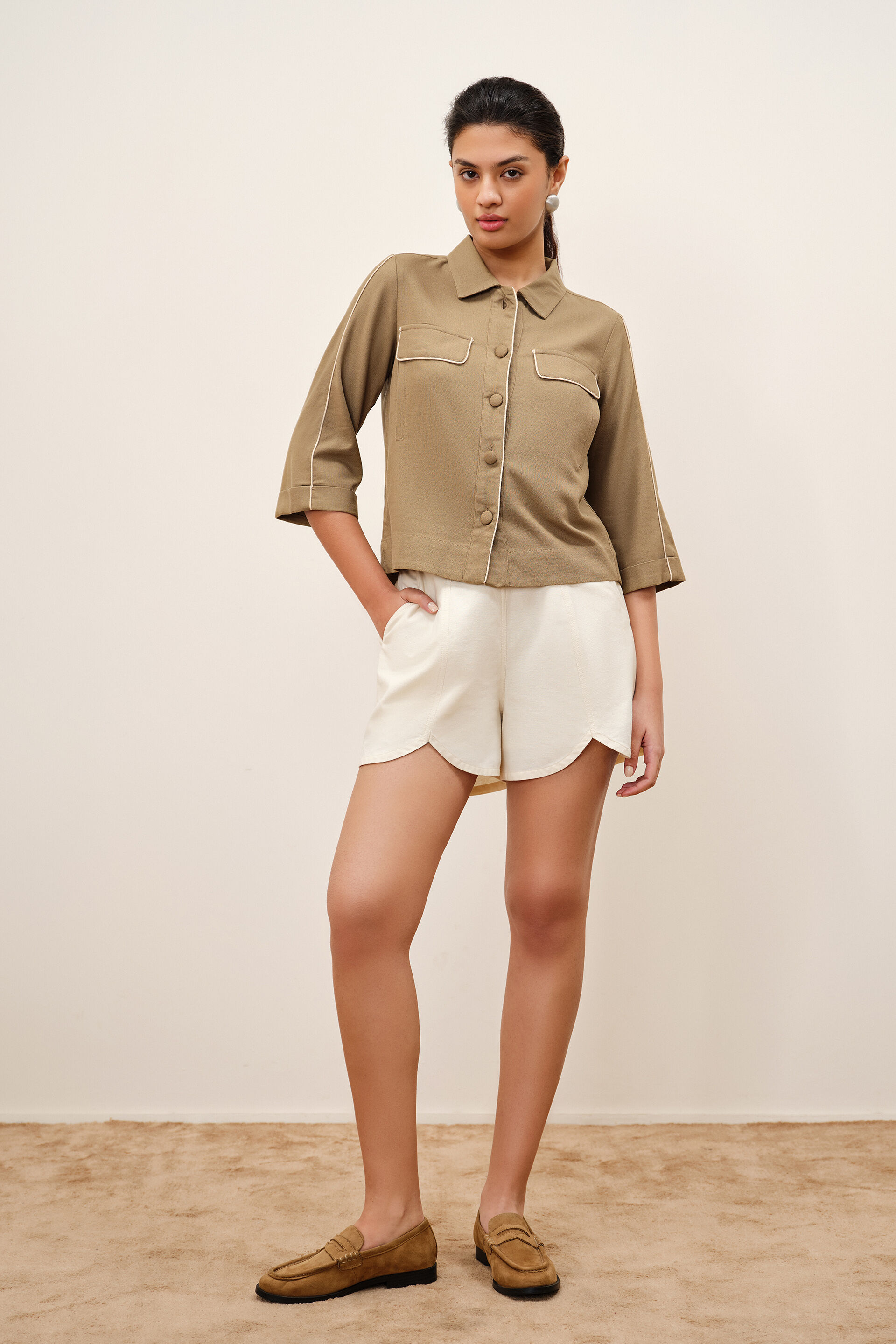 Ecria Beige Jacket, Dark Beige, image 3