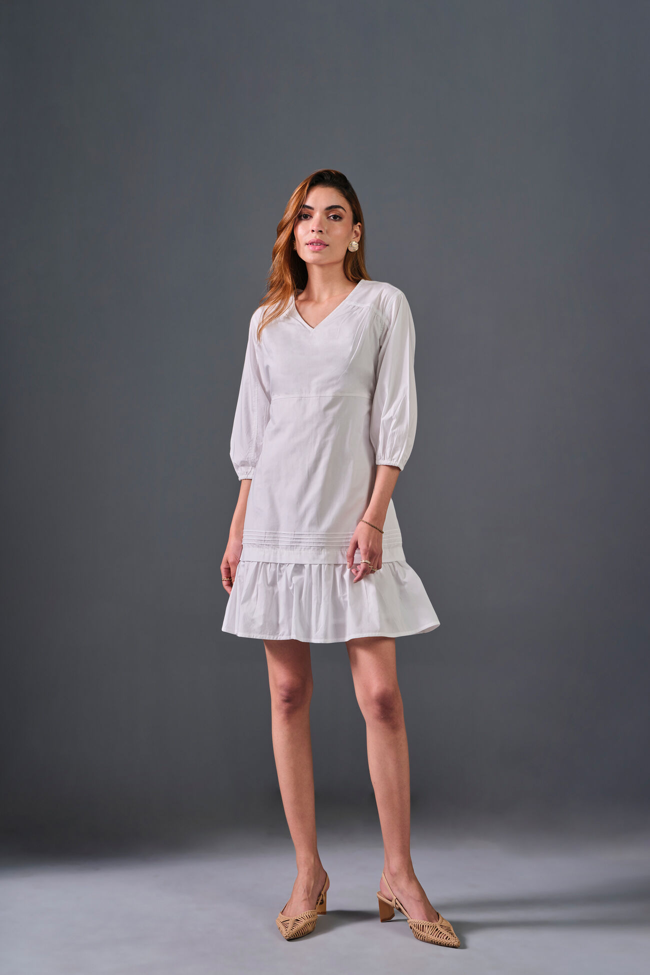 Daisy Dreams Cotton Dress, White, image 1