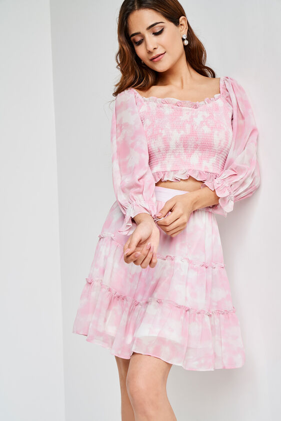 Pink Floral Straight Set, Pink, image 1