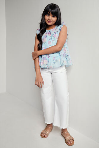 Multi Floral Flared Top, Multi Color, image 2
