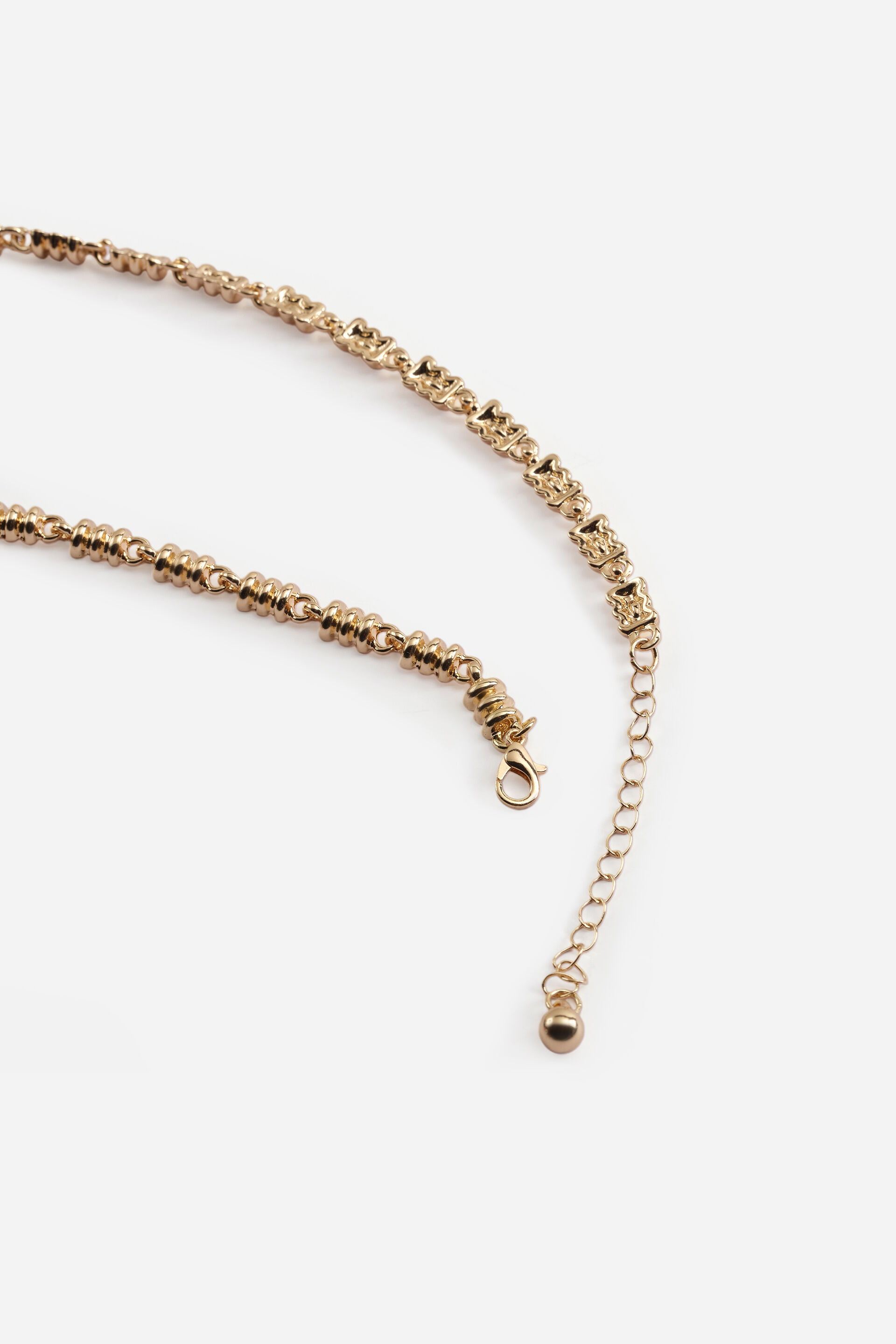 Patterned Gold Necklace, , image 2