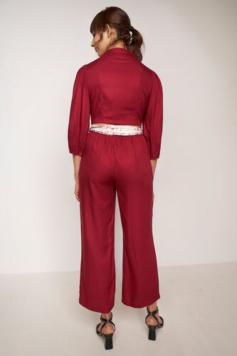 Wine Solid Cropped Trims Set, Wine, image 5