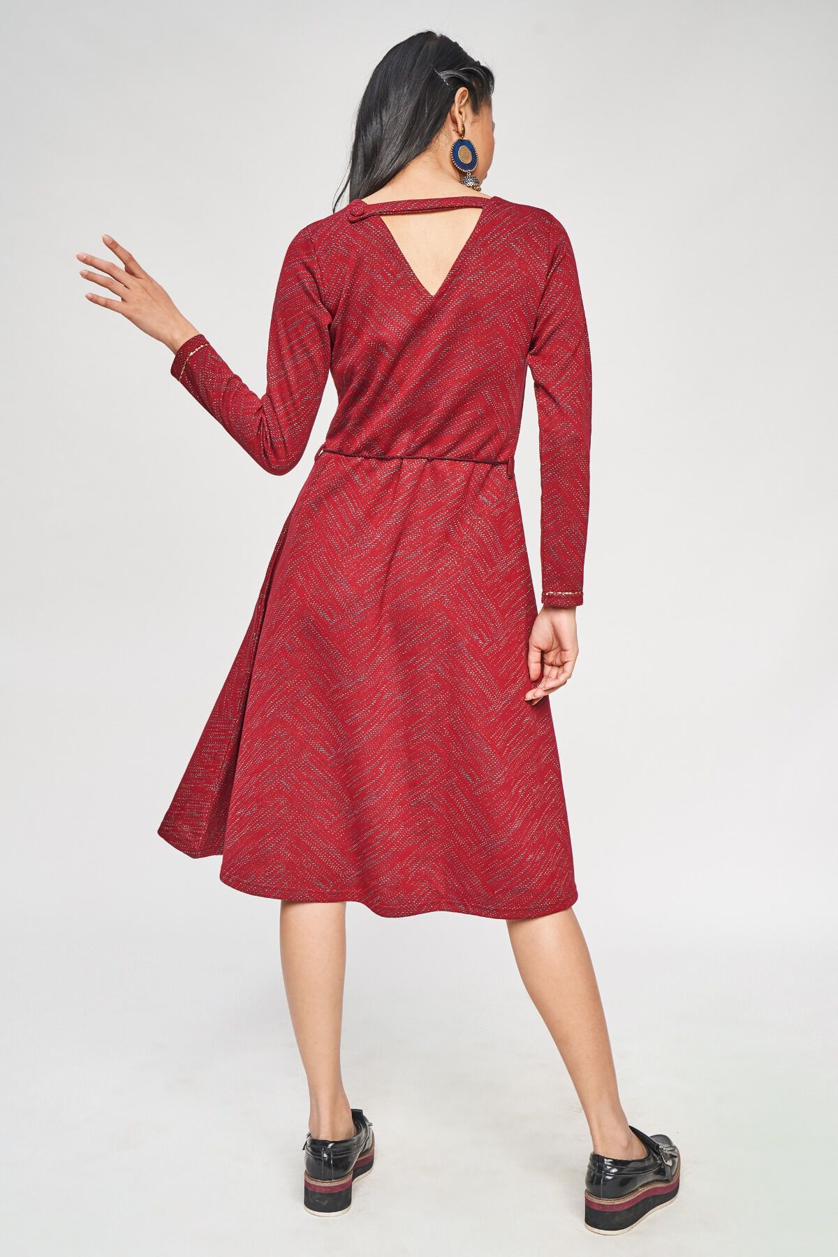 Global desi store maroon maxi dress