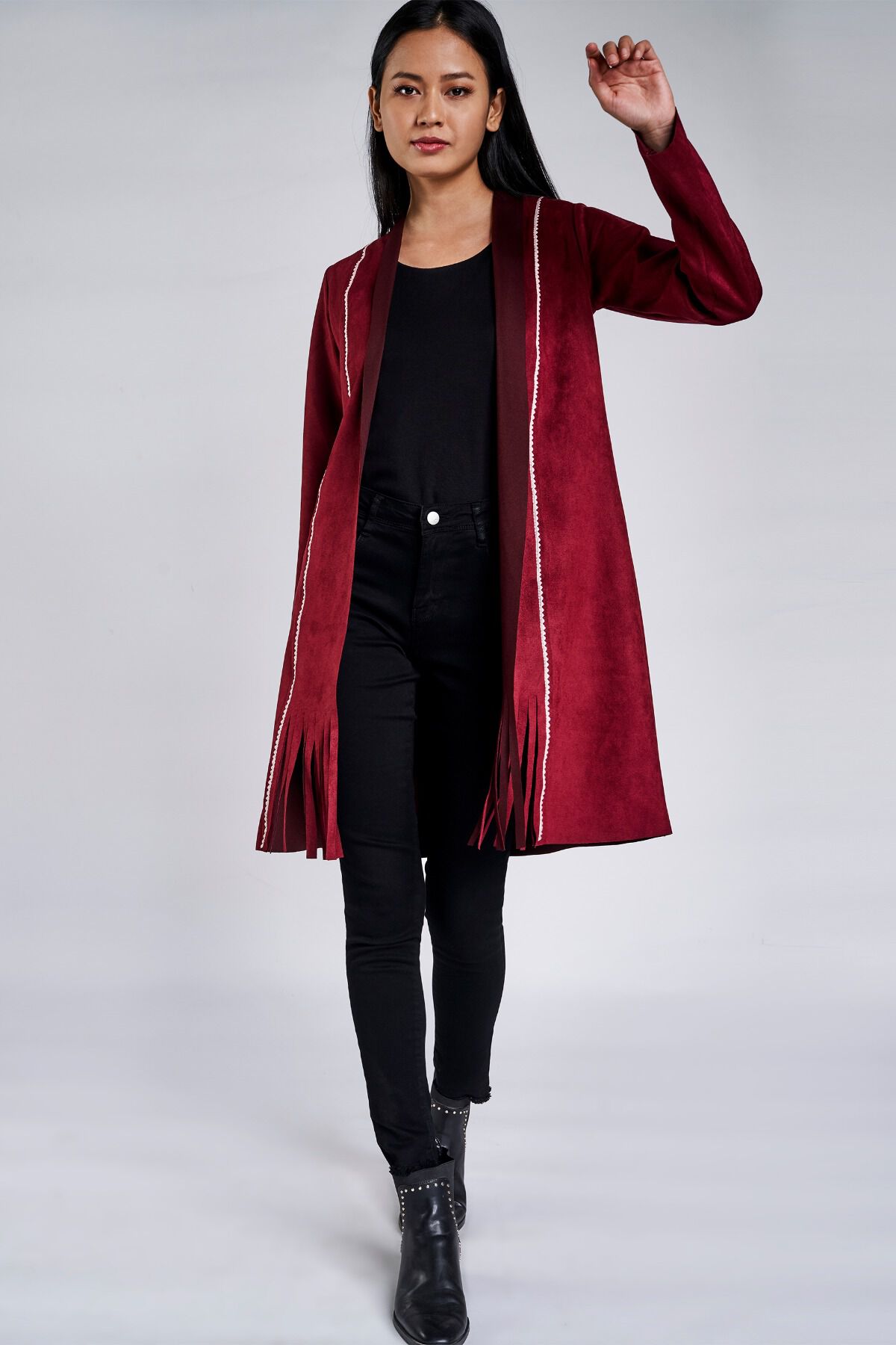 Maroon shrug best sale