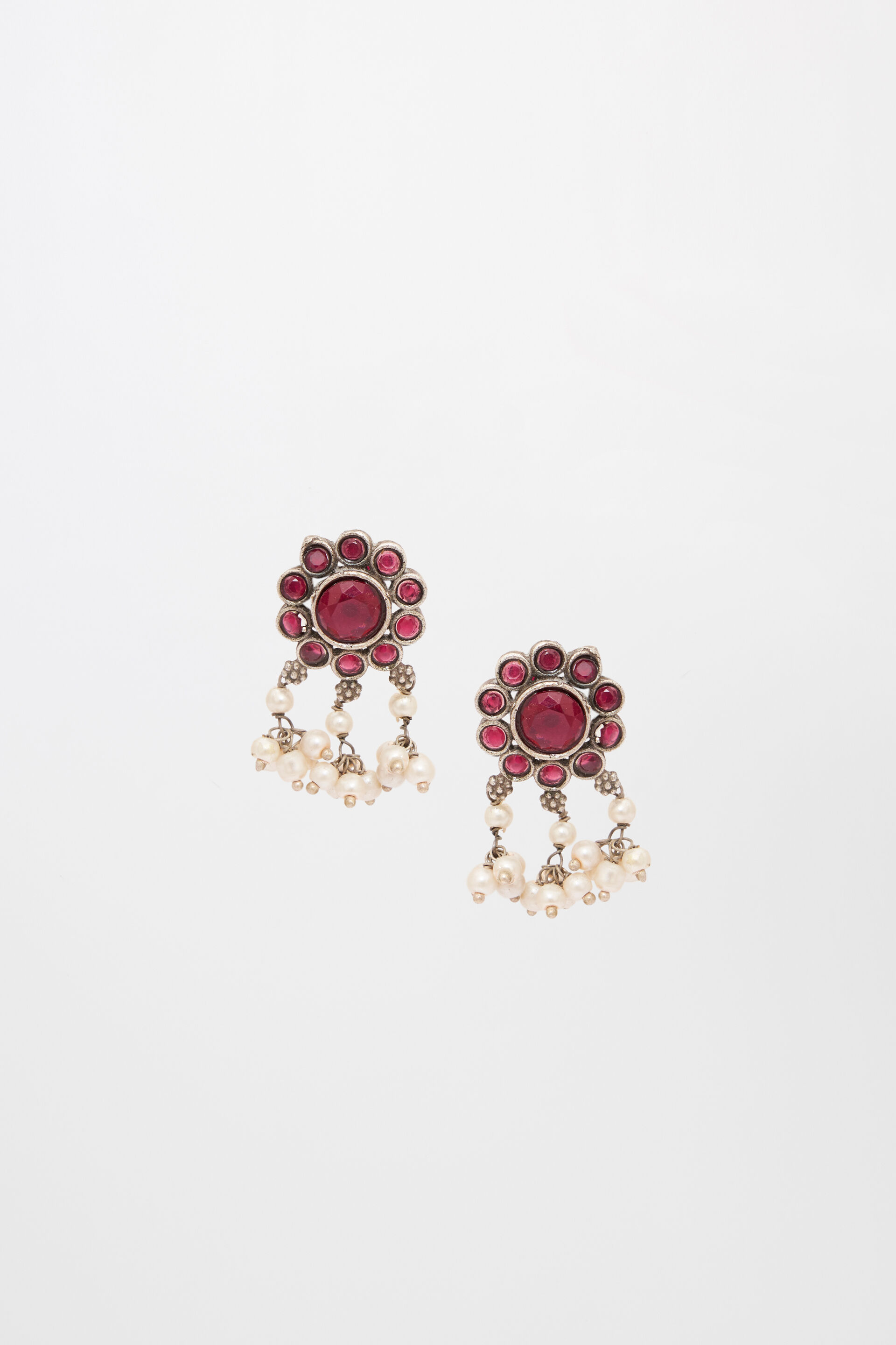 Red Alloy Earring, , image 1