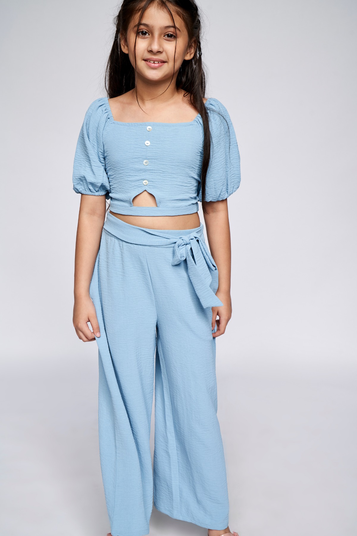 5 - Light Blue Solid Straight Set, image 5