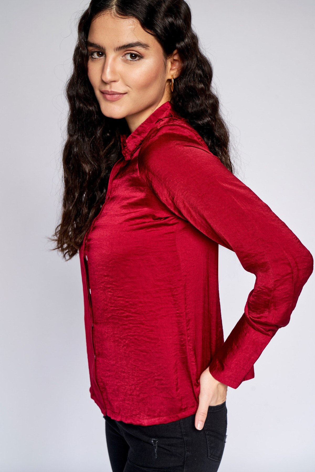 2 - Wine Solid Straight Top, image 2