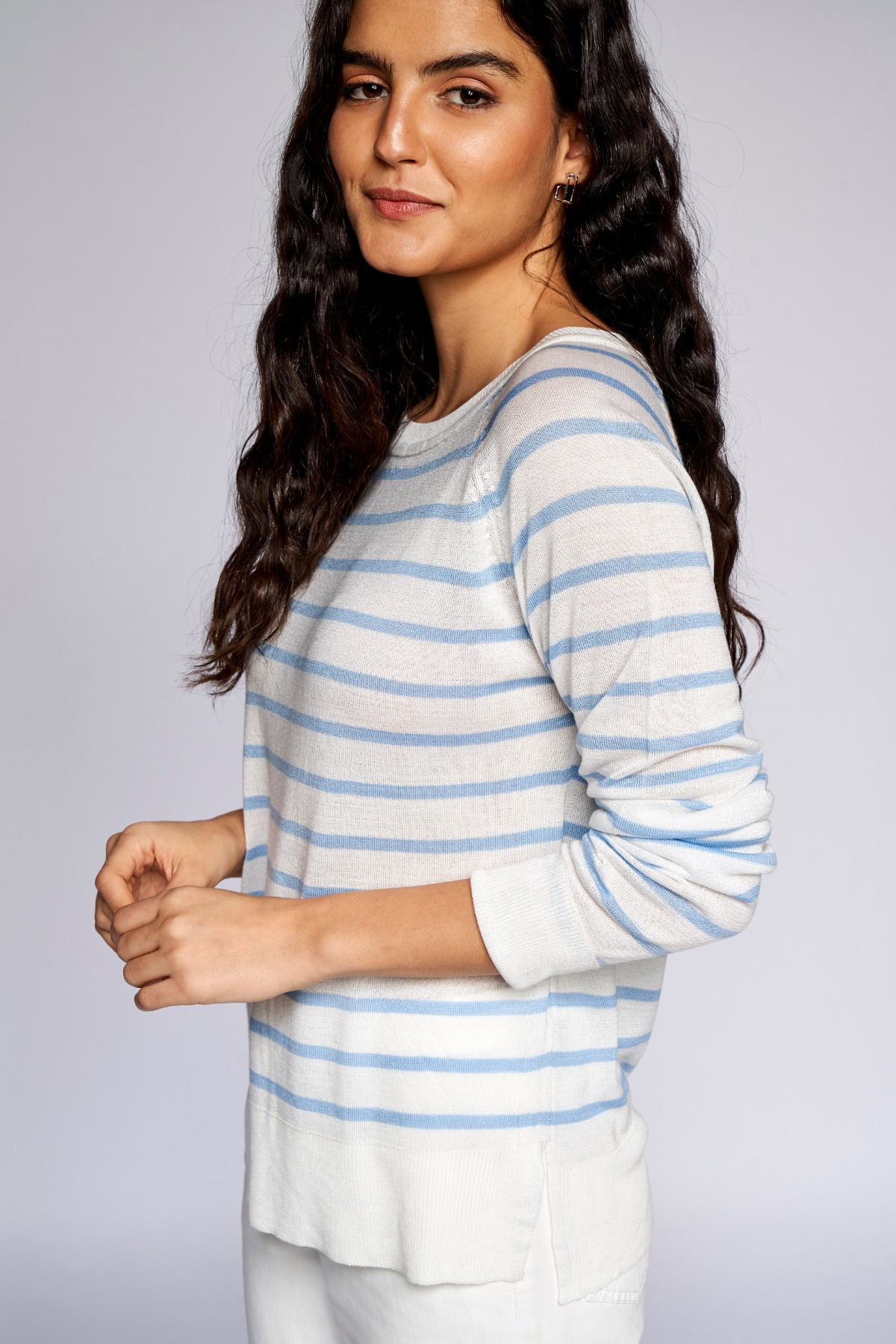 5 - Powder Blue Stripes Straight Top, image 5