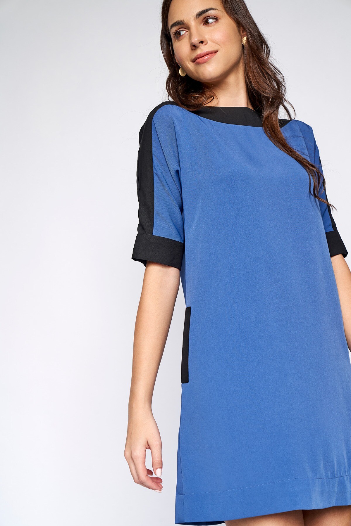 5 - Blue Colorblocked Dress, image 5