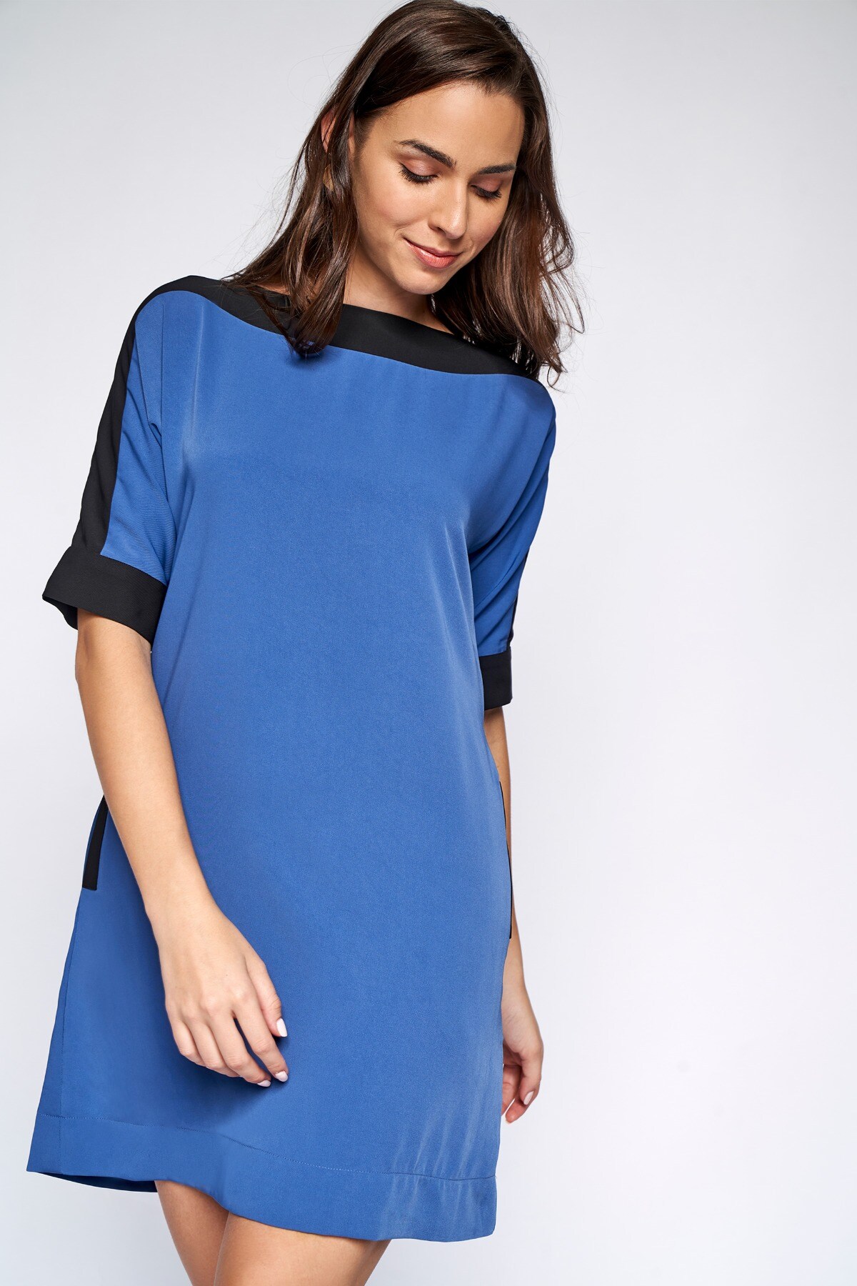 4 - Blue Colorblocked Dress, image 4