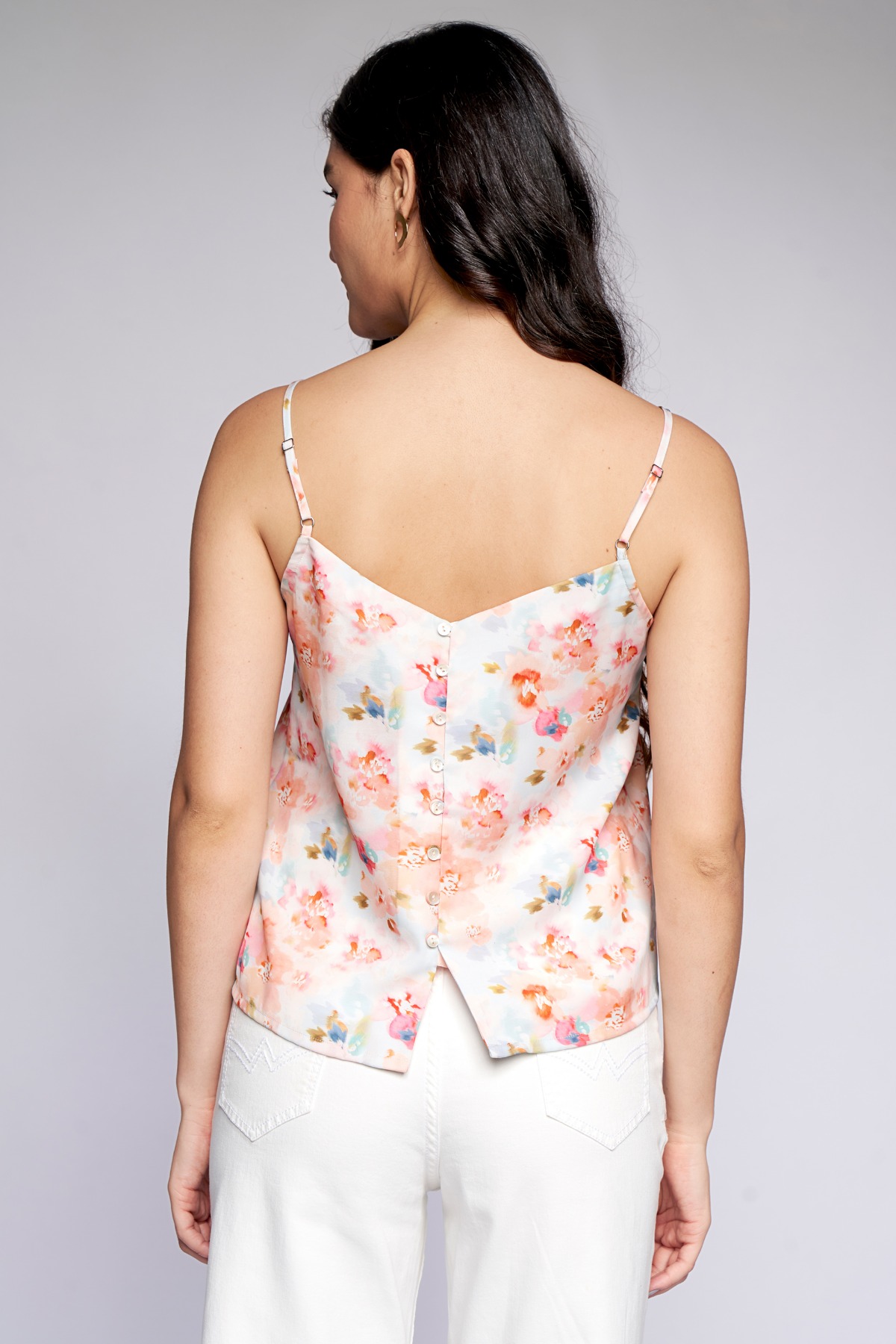 4 - White Floral Straight Top, image 4