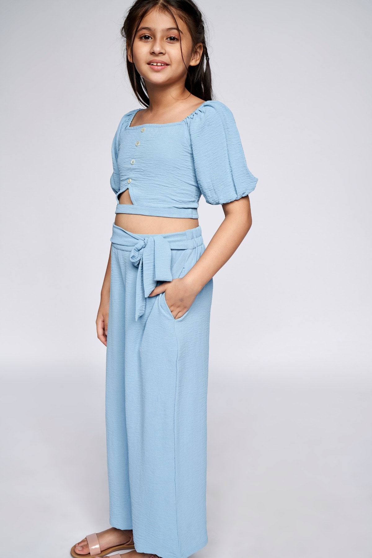 6 - Light Blue Solid Straight Set, image 6