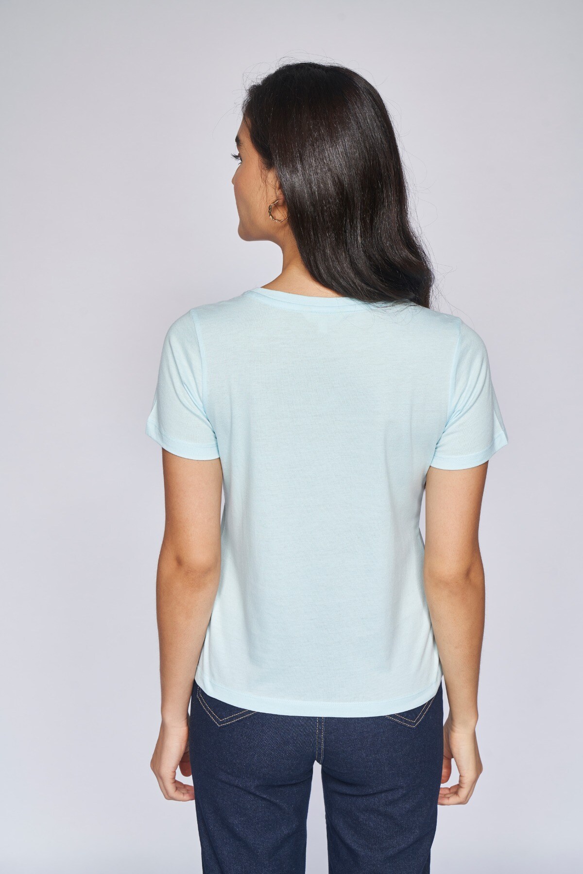 5 - Powder Blue Graphic Straight Top, image 5