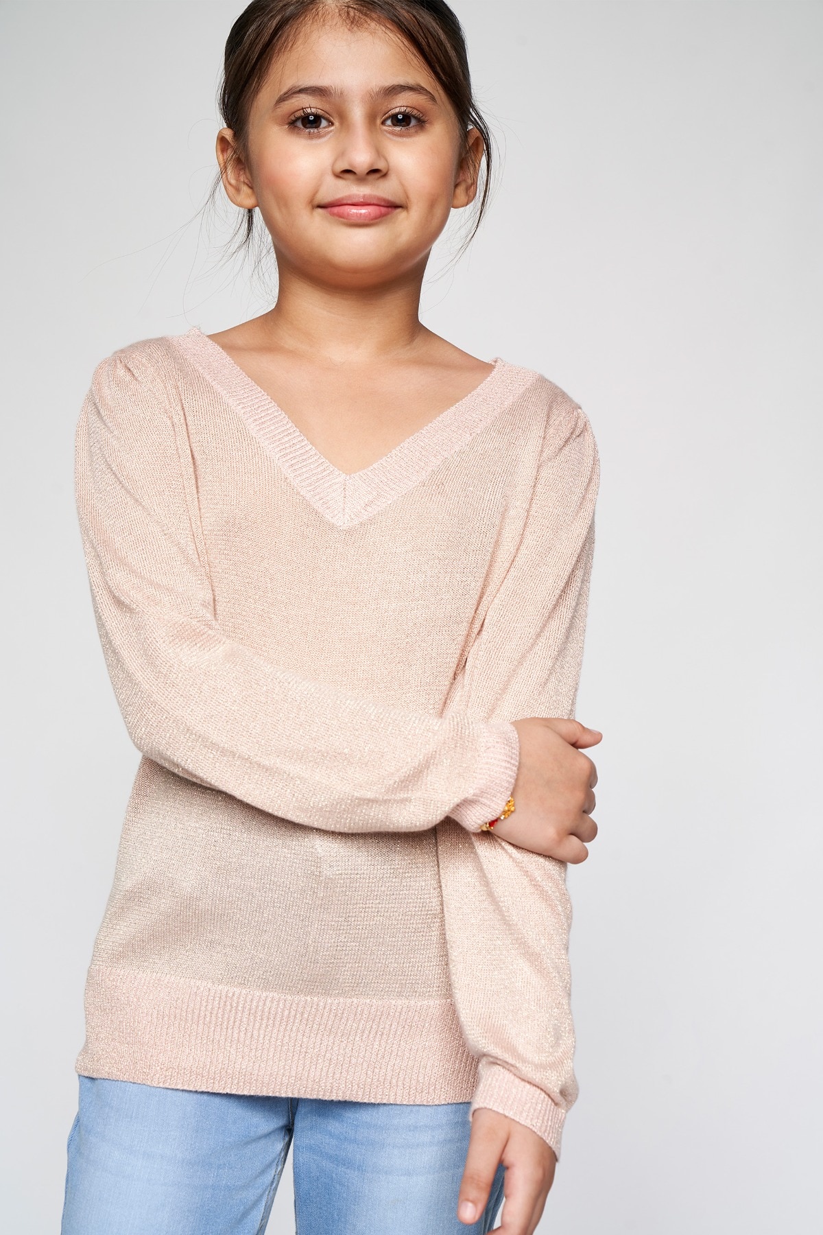 1 - Cream Solid Straight Top, image 1