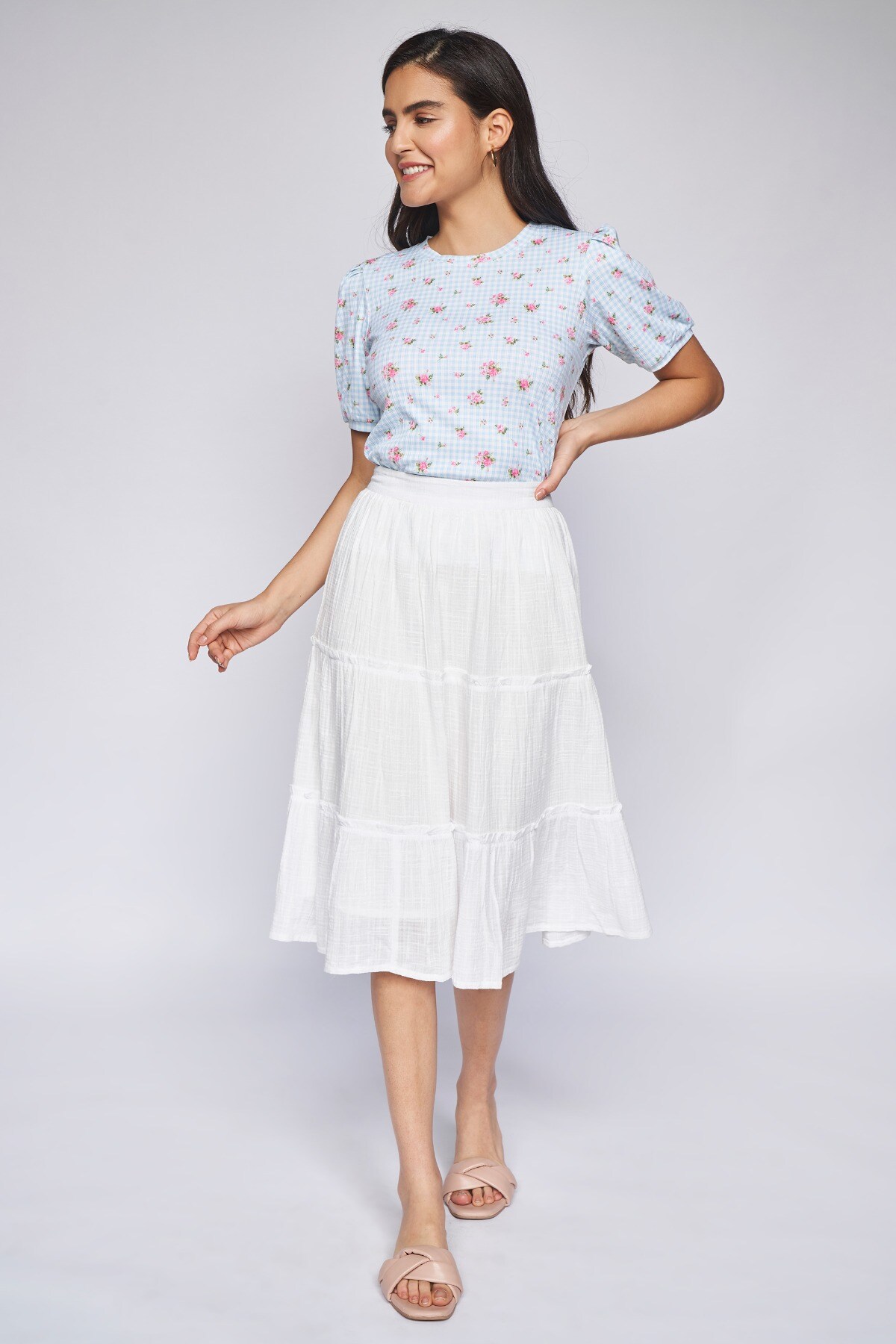 5 - Blue Floral Straight Top, image 5