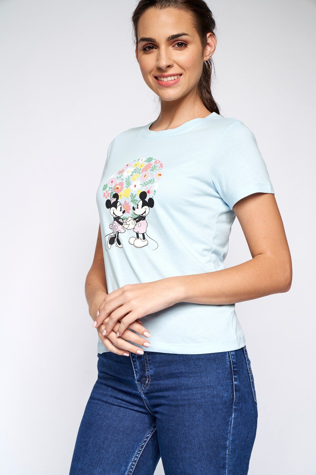 1 - Powder Blue Graphic Straight Top, image 1