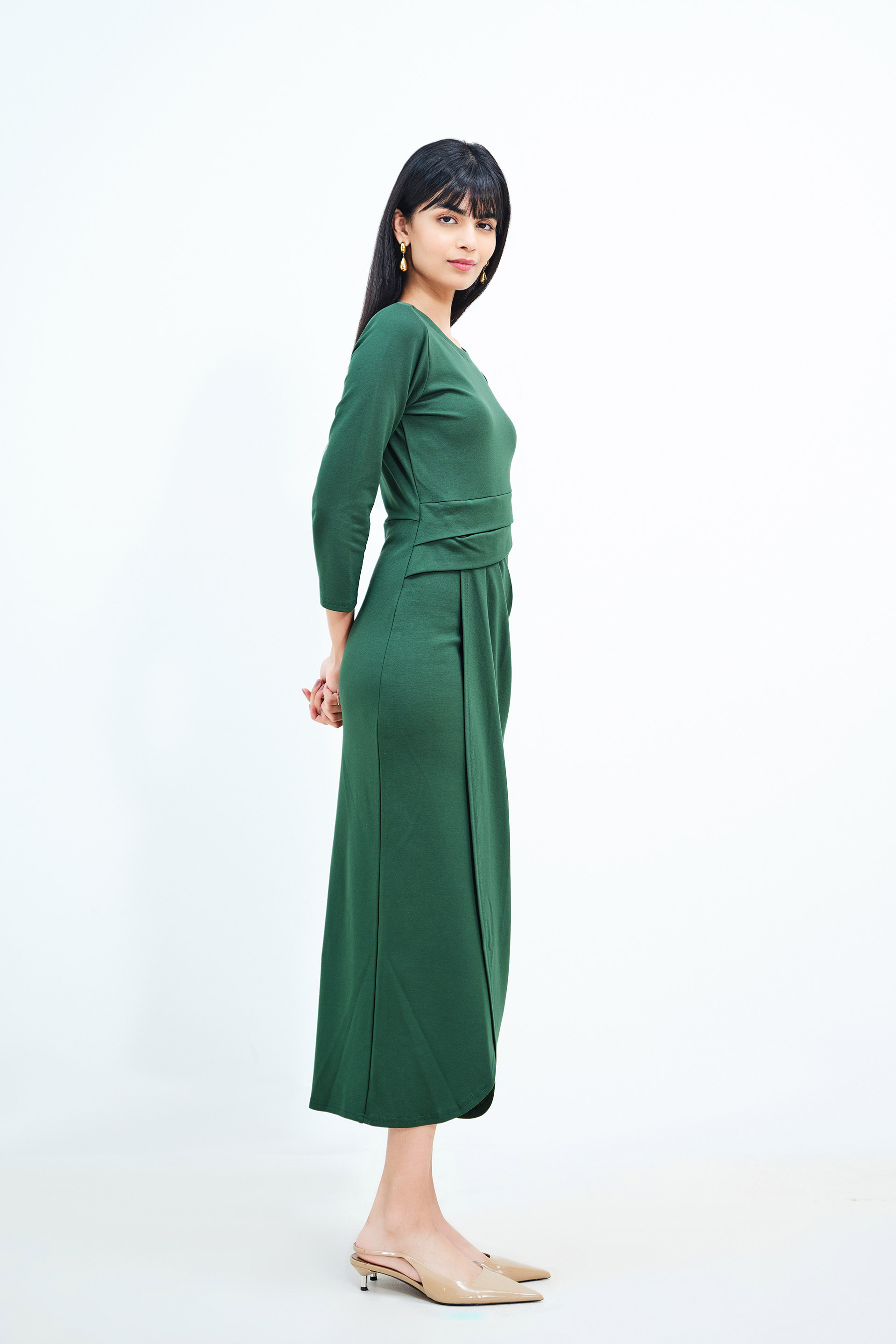 Deep Emerald Green Dress, Emerald Green, image 4