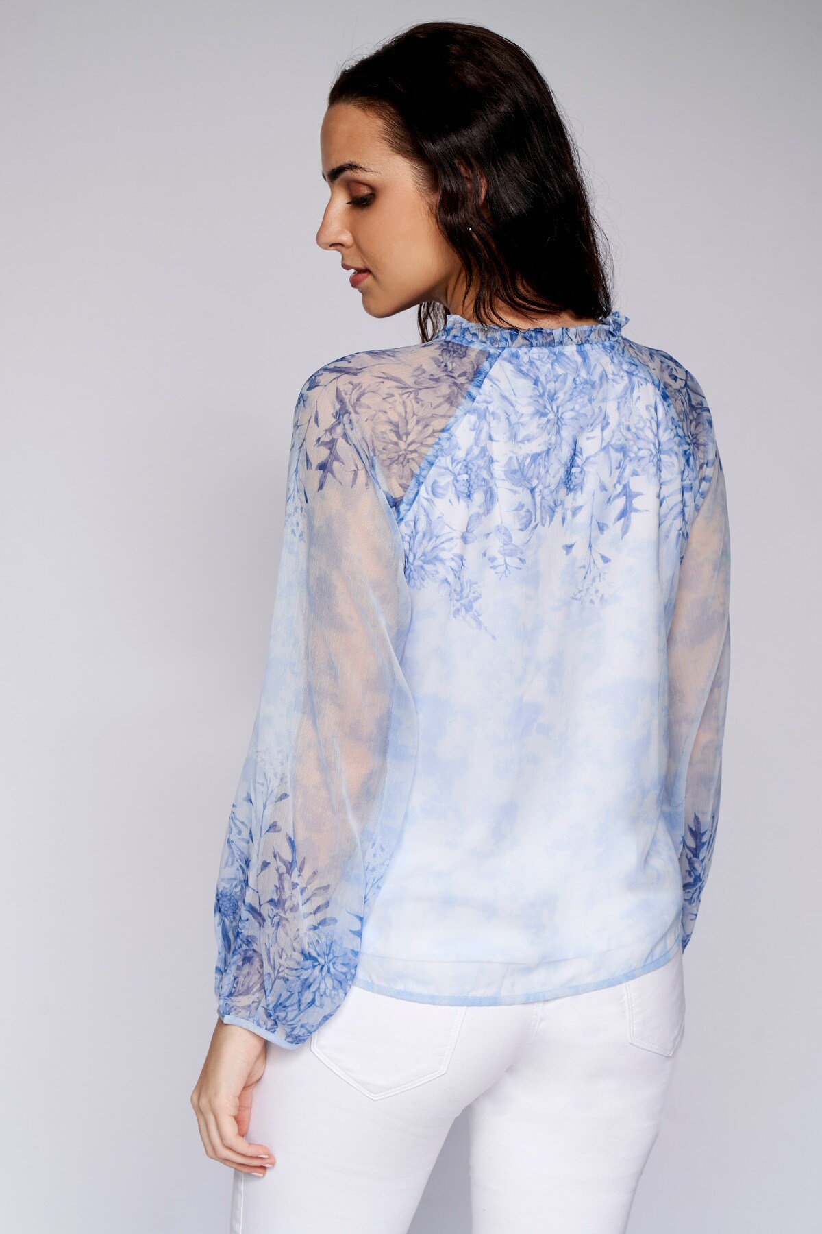 5 - Powder Blue Floral Blouson Top, image 5