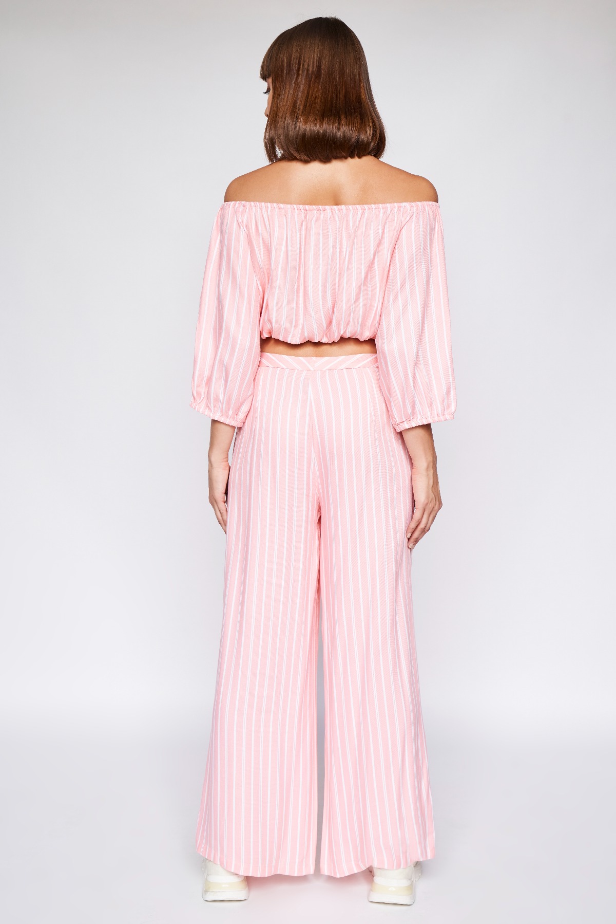 Light Pink Stripes Cropped Set, Light Pink, image 6
