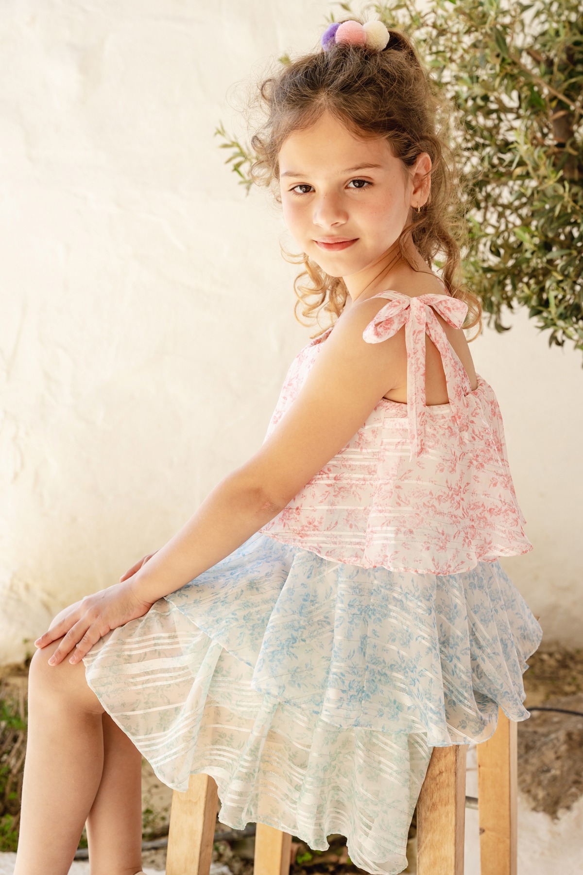 2 - Multi Color Floral Flared Dress, image 2