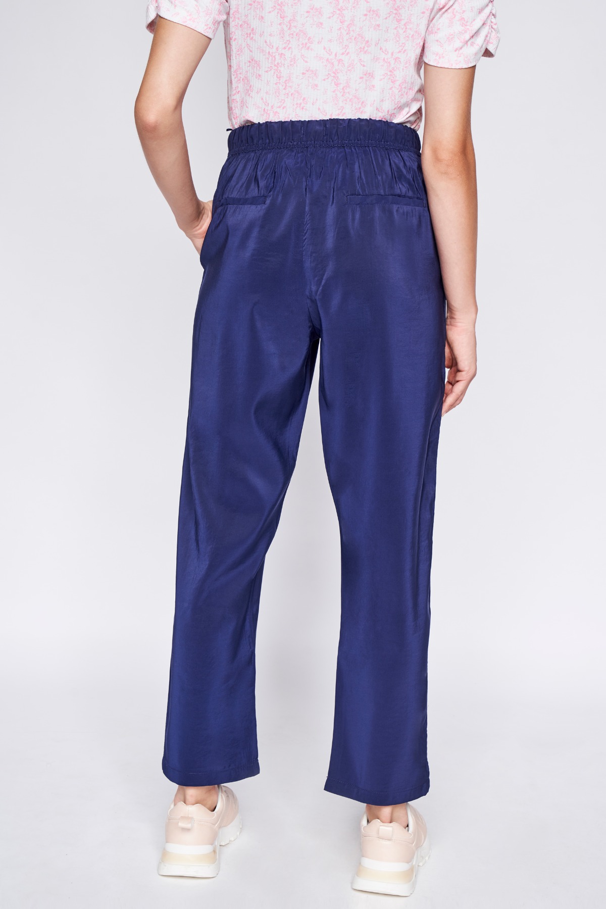 Navy Solid Straight Bottom, Navy Blue, image 3