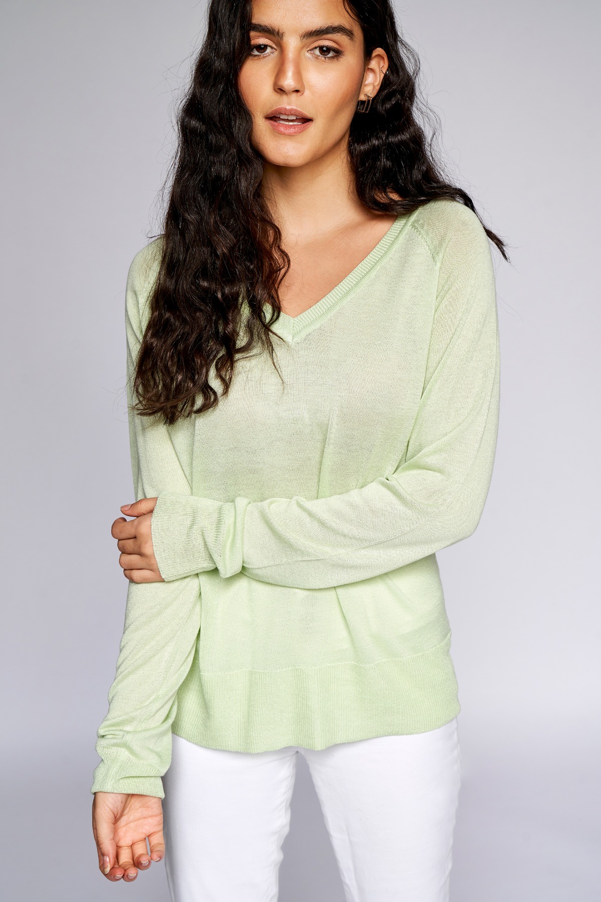 2 - Sage Green Solid Straight Top, image 2