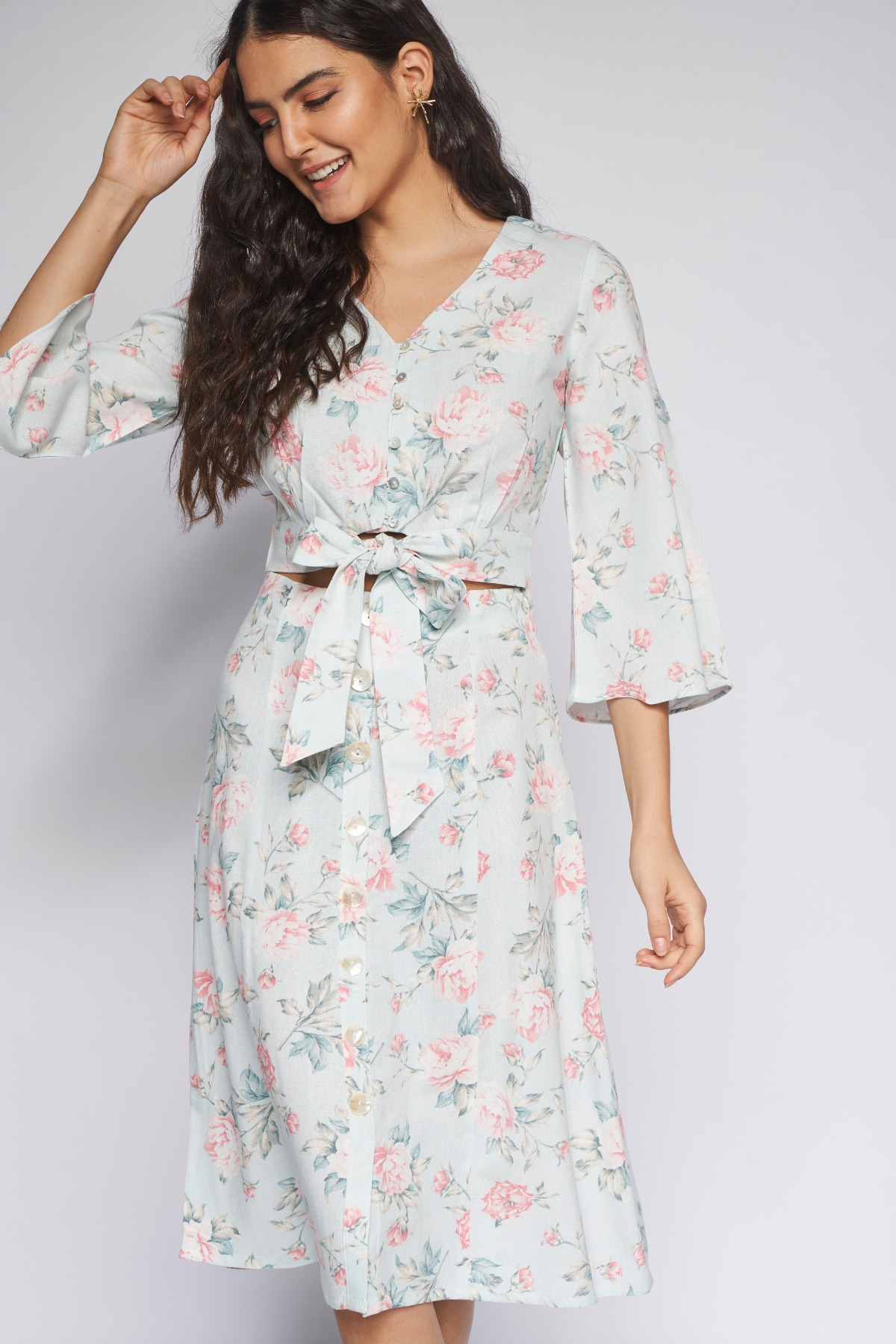 3 - Powder Blue Floral A-Line Set, image 3