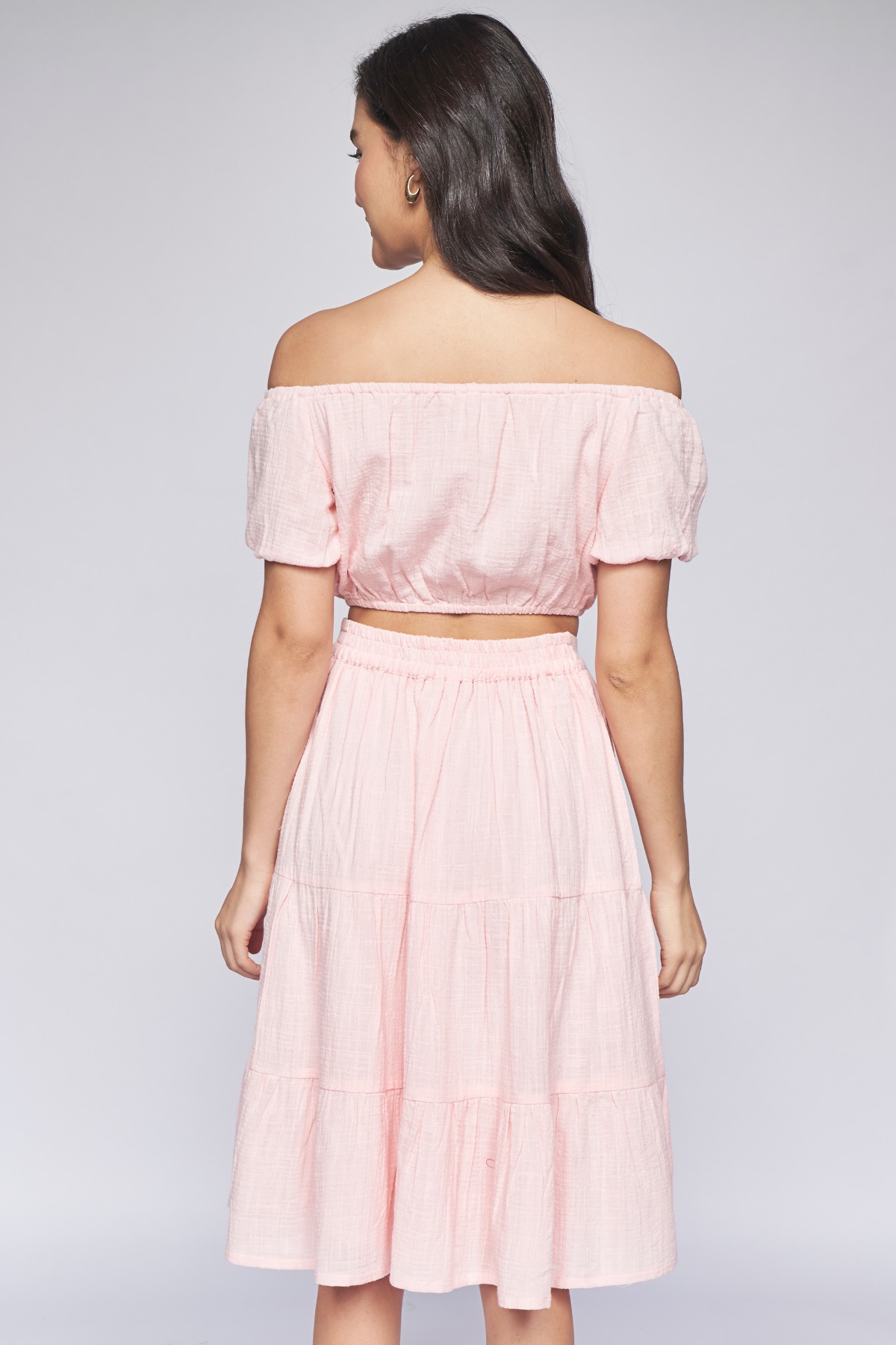 5 - Pink Self Design Cropped Set, image 5