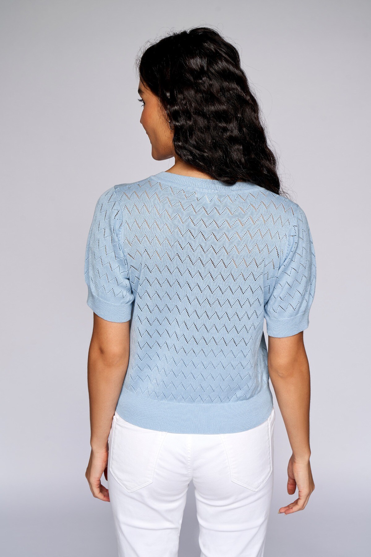 4 - Powder Blue Solid Straight Top, image 4