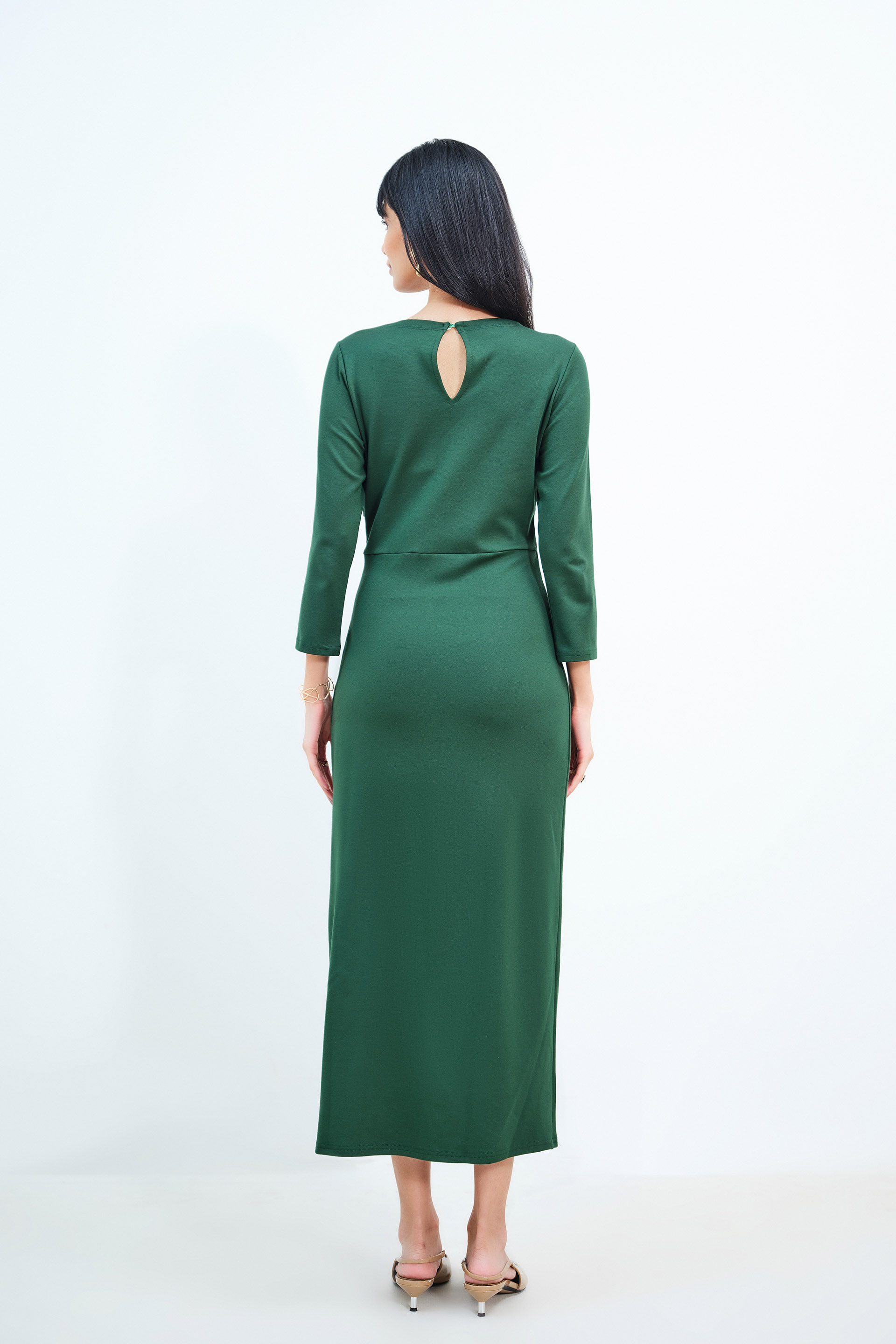 Deep Emerald Green Dress, Emerald Green, image 5