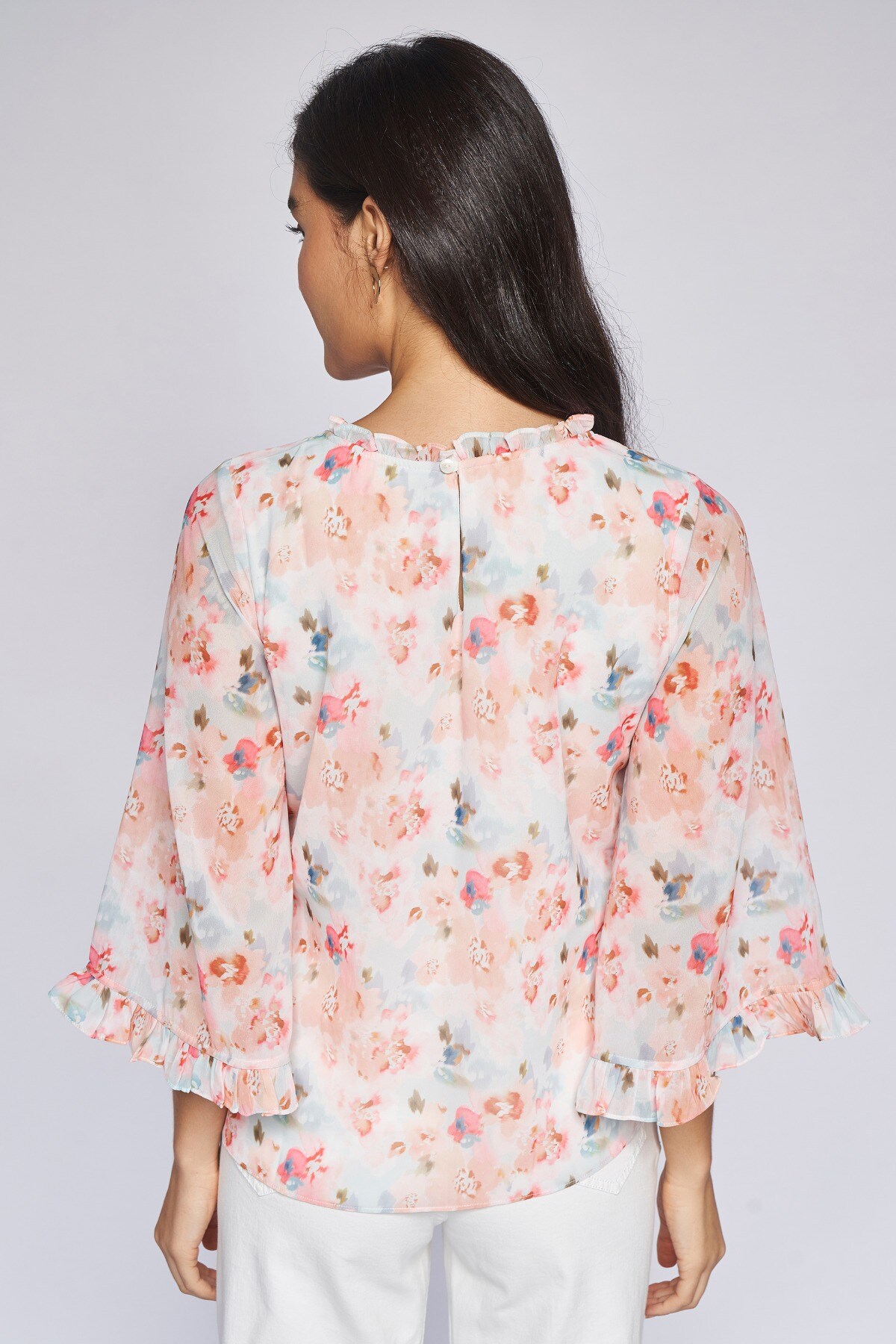 5 - Multi Color Floral Blouson Top, image 5