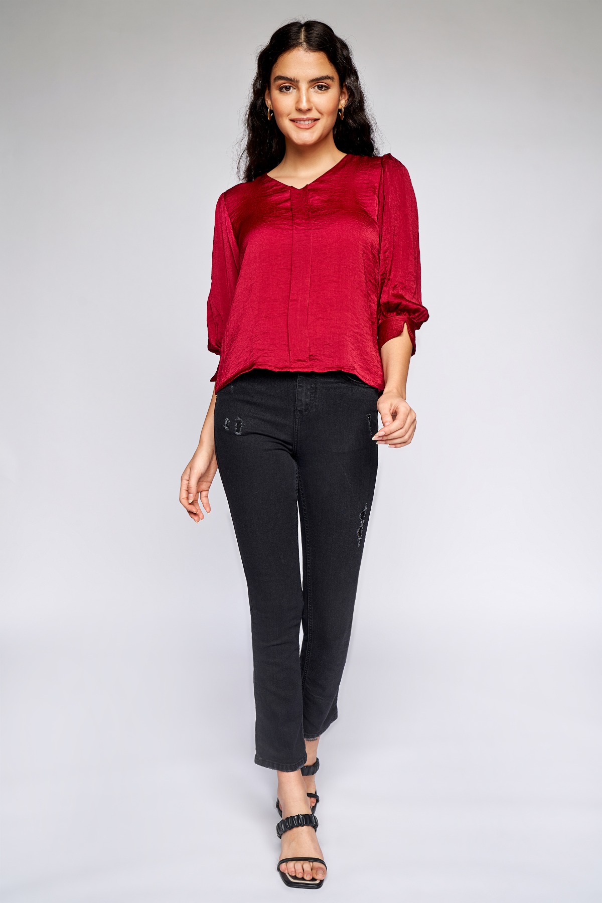 4 - Wine Solid Straight Top, image 4