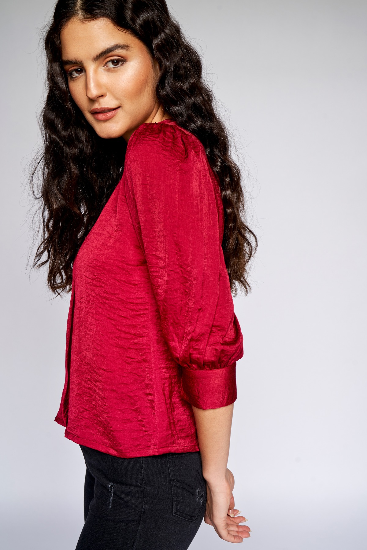 3 - Wine Solid Straight Top, image 3