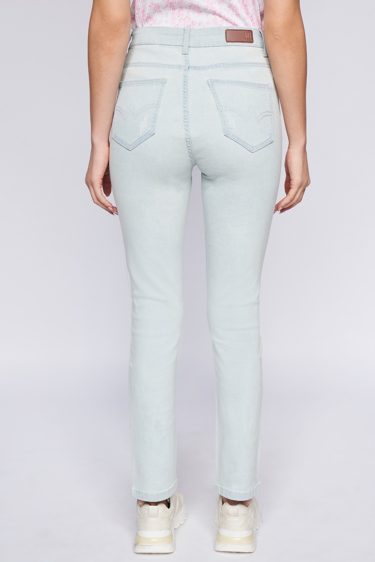 4 - Light Blue Solid Straight Bottom, image 4