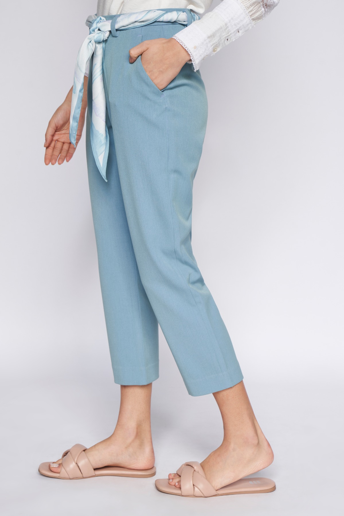 1 - Blue Solid Straight Bottom, image 3