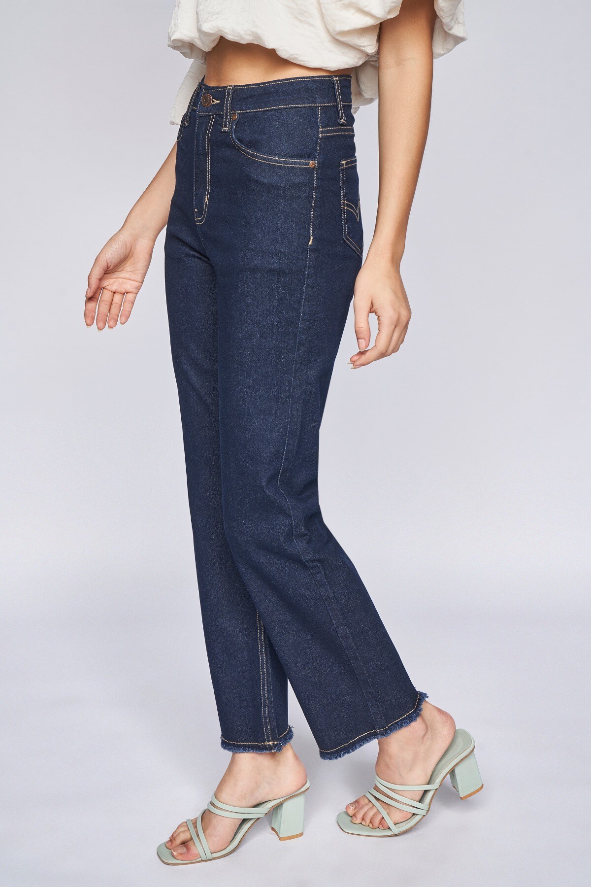 1 - Indigo Solid Straight Bottom, image 3