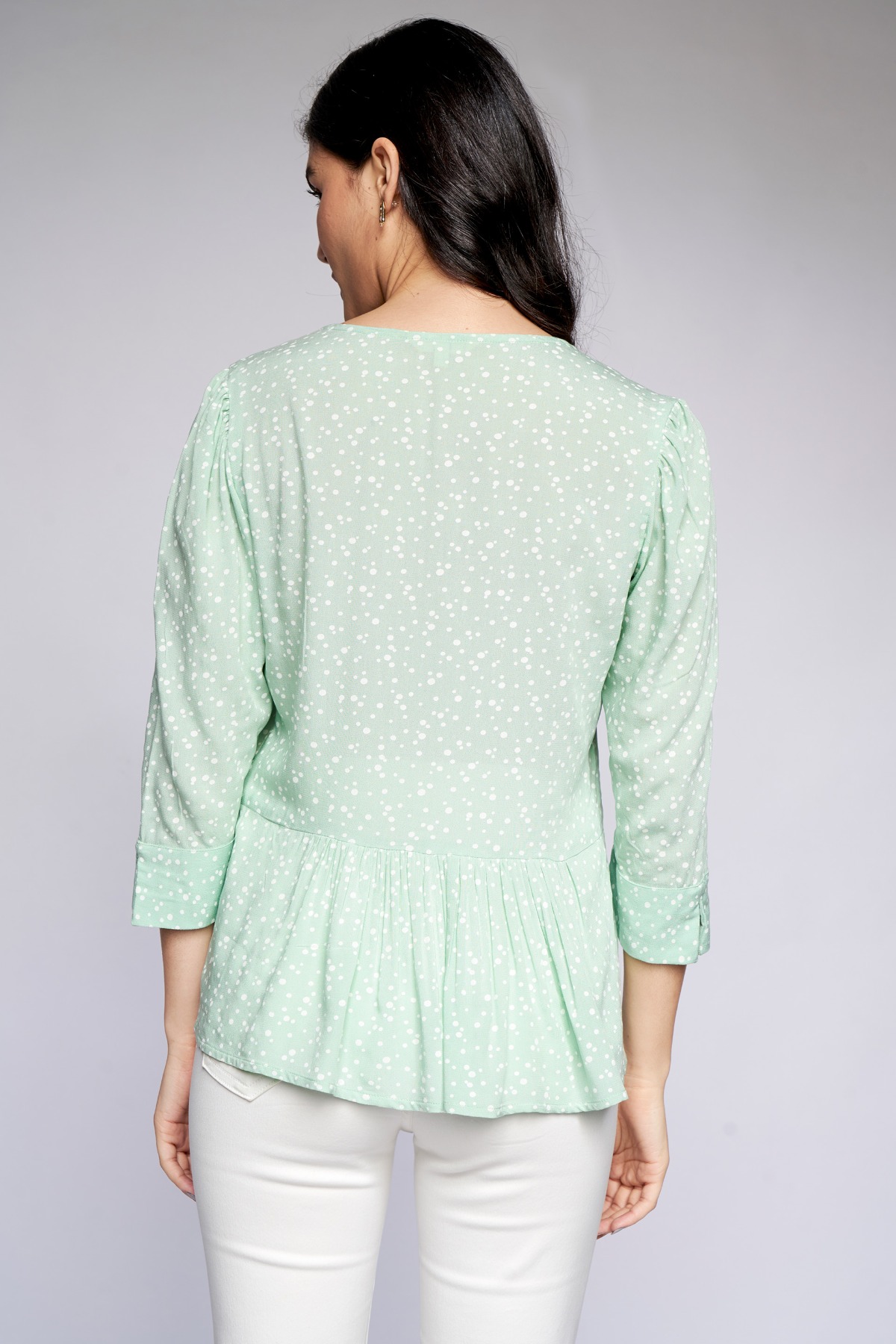 4 - Sage Green Fit  and Flare Top, image 4