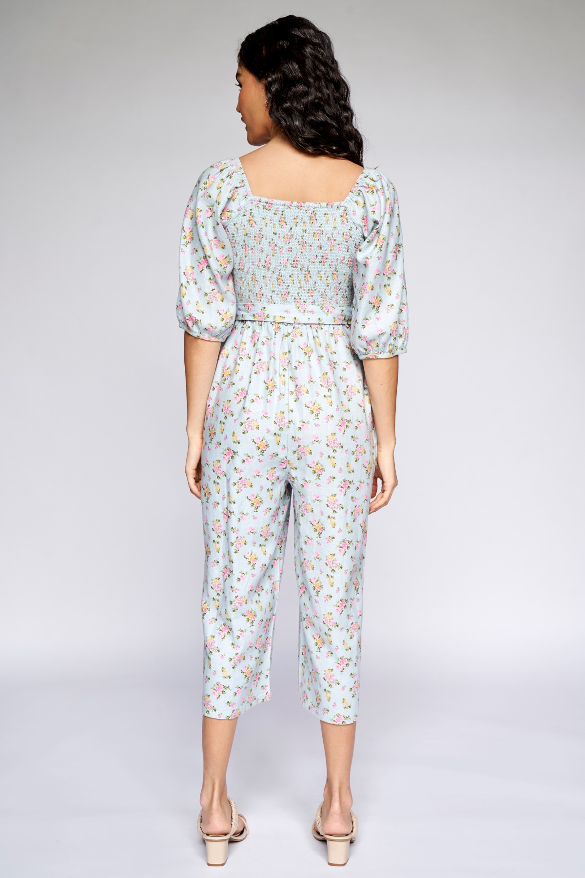 5 - Powder Blue Floral A-Line Jumpsuit, image 5