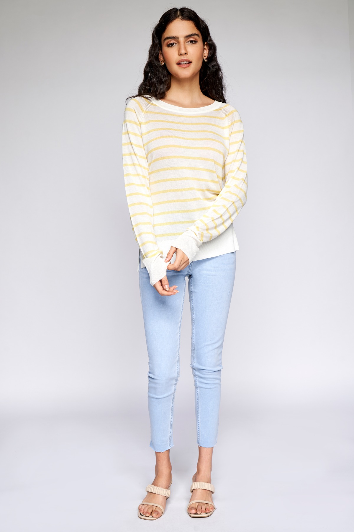 2 - Yellow Stripes Straight Top, image 2
